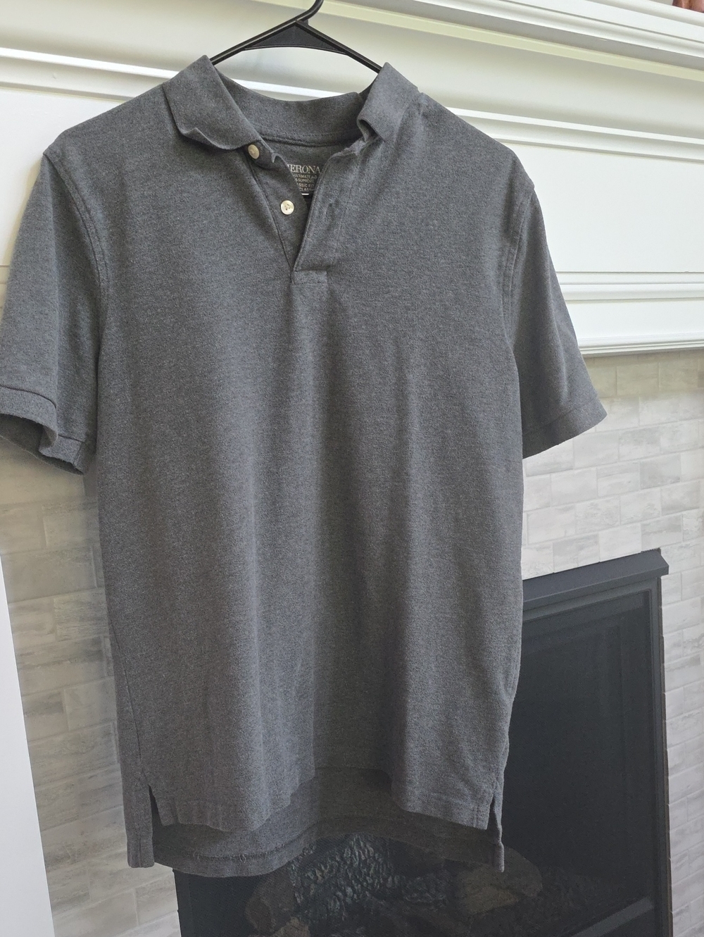 Merona Men's Dark Heather Gray Polo Shirt